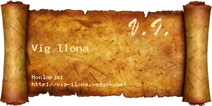 Vig Ilona névjegykártya